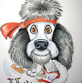 animal caricature dog