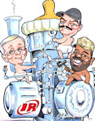 party style caricature Fred eyer