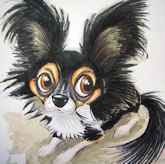 pet caricature dog