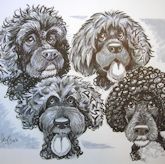 pet caricature dog